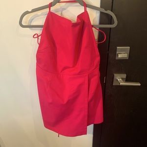 By the way. Dark Pink Skort Romper